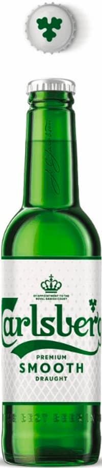 bottle of carlsberg smooth draught beer